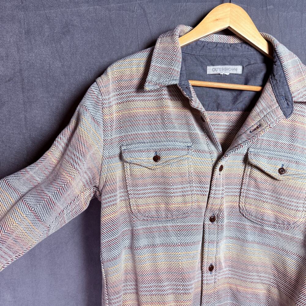 Outerknown Multicolor Striped Casual Button Down … - image 13